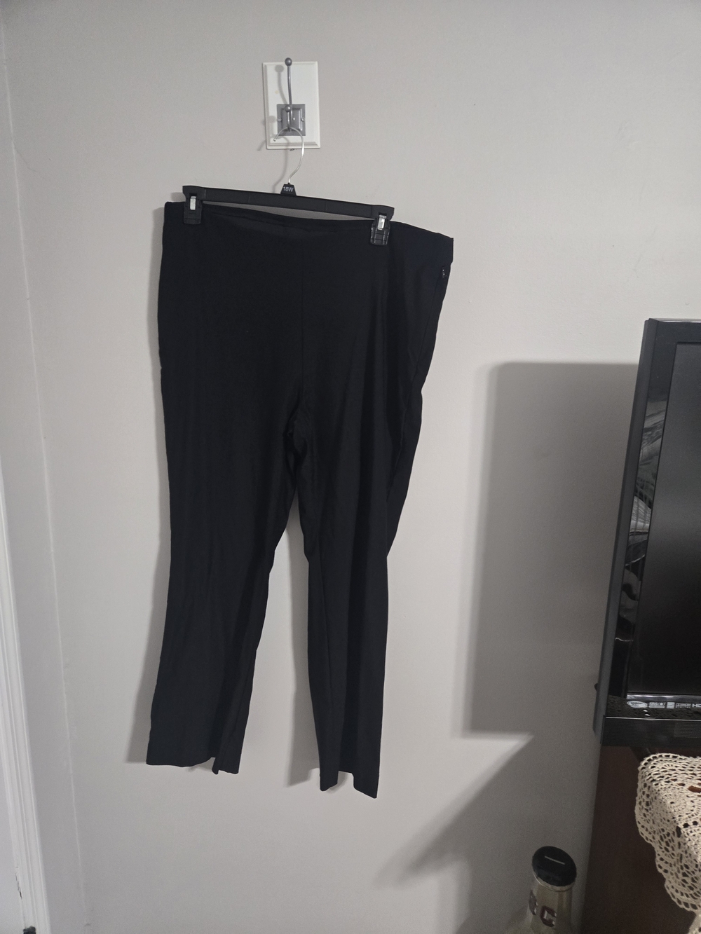 Chico's Black Straight-Leg Trousers